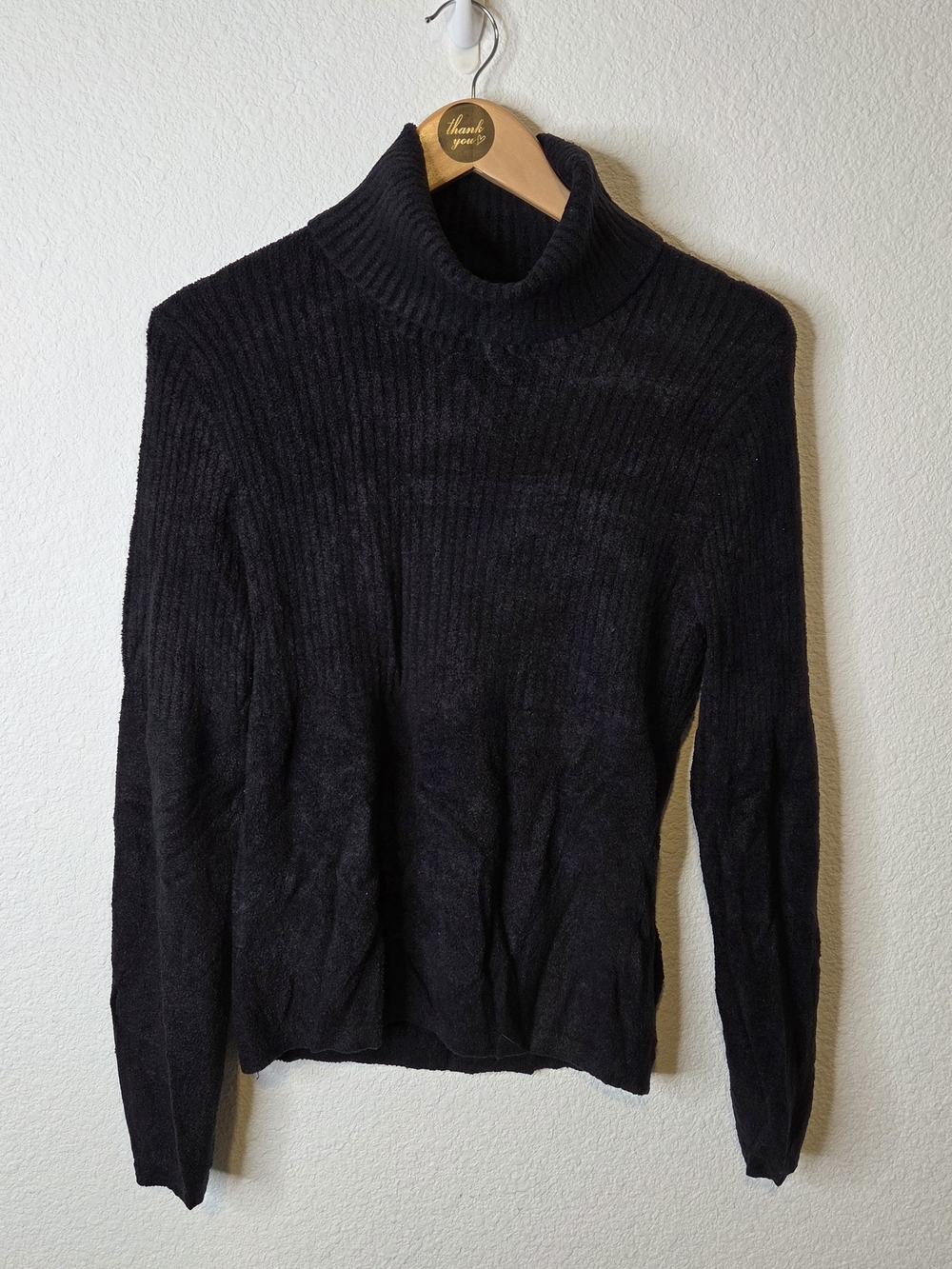 Grace Dane Lewis Classic Black Turtleneck Sweater - Womens Size L